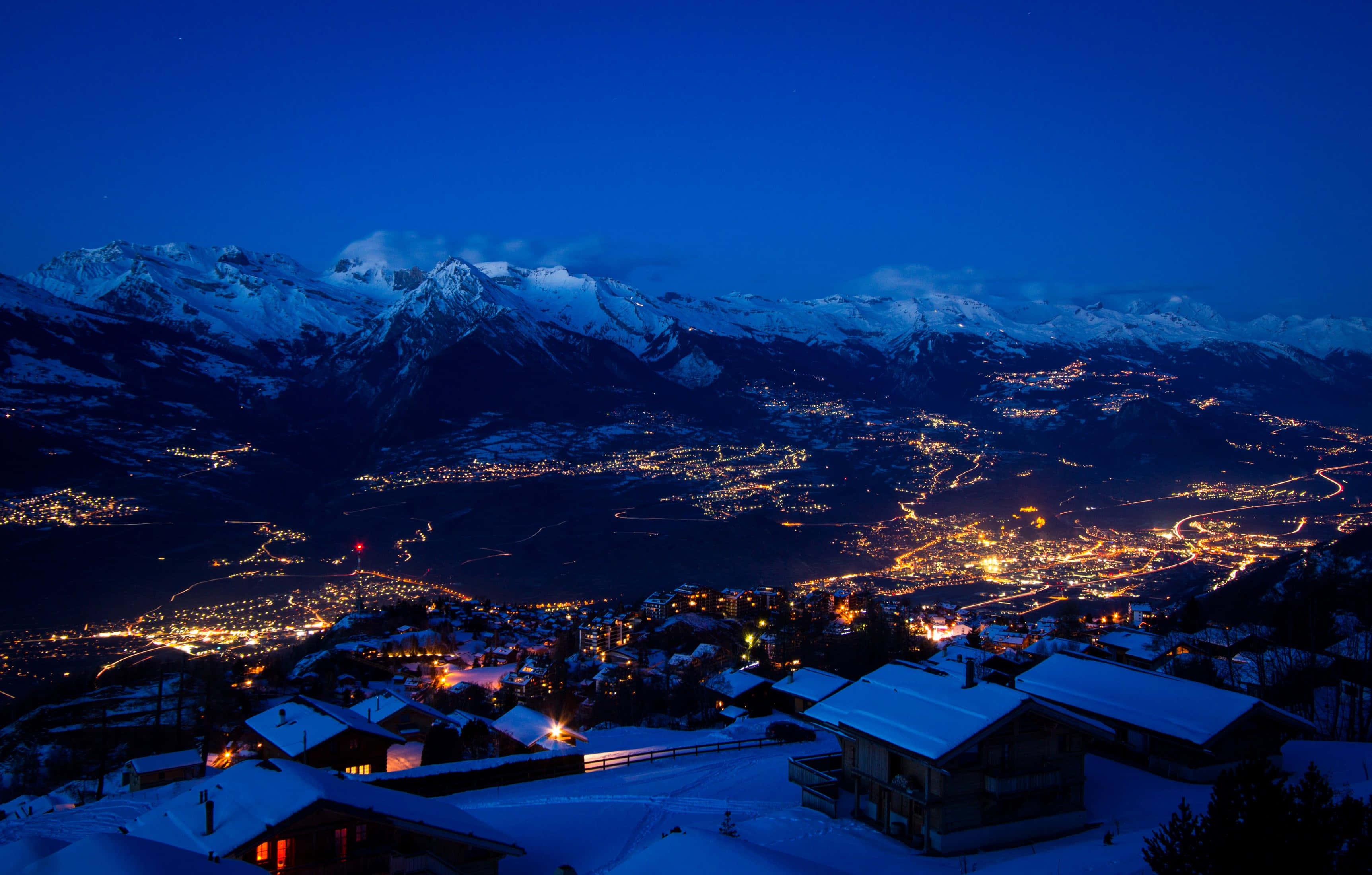 Majestic View Of Sion, Switzerland Wallpaper