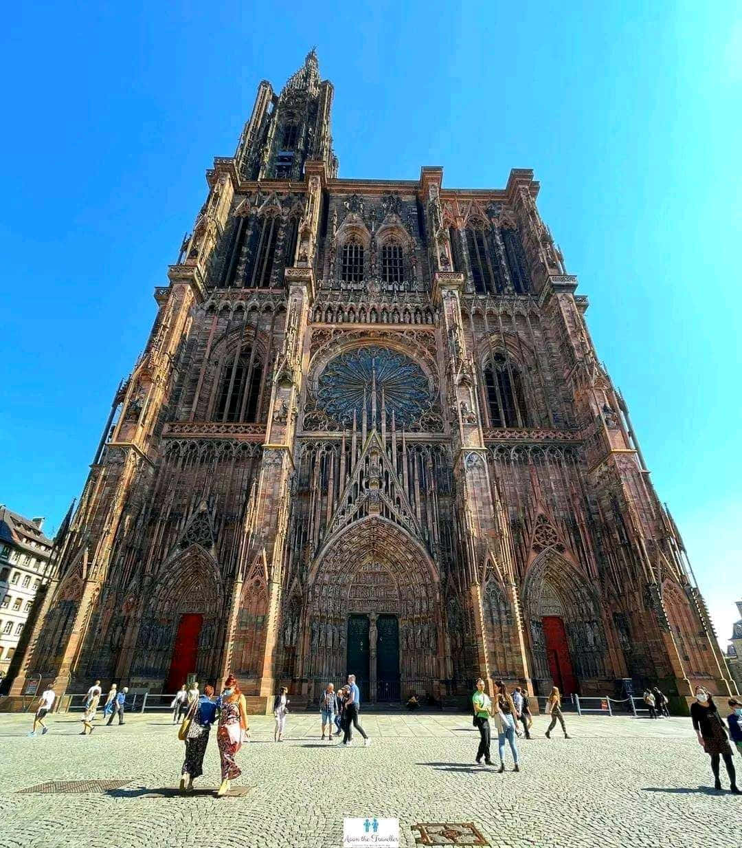 Majestic View Of Strasbourg Cathedral, France Wallpaper