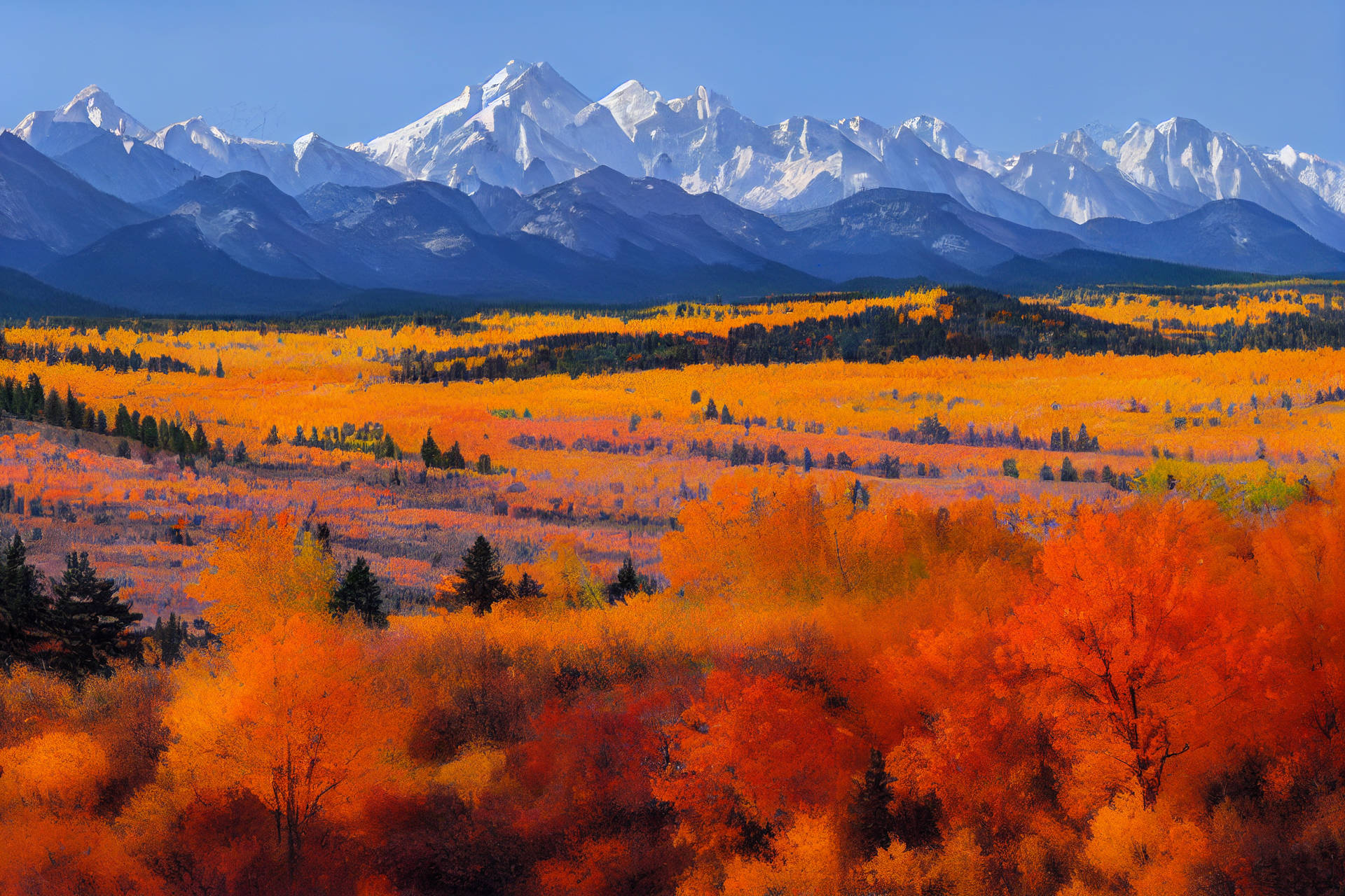 Majestic View Of Sunlit Colorado Mountains Wallpaper