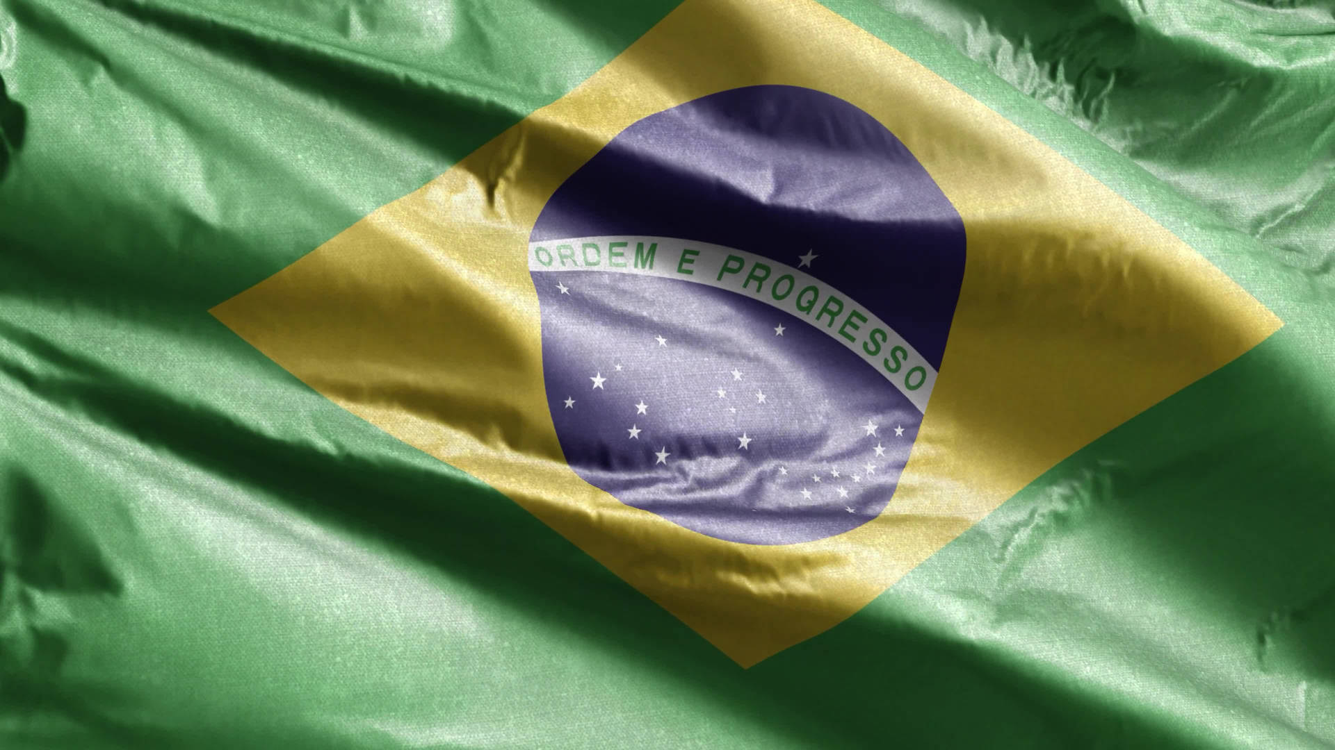 Majestic View Of The Brazil Flag Flying High Wallpaper