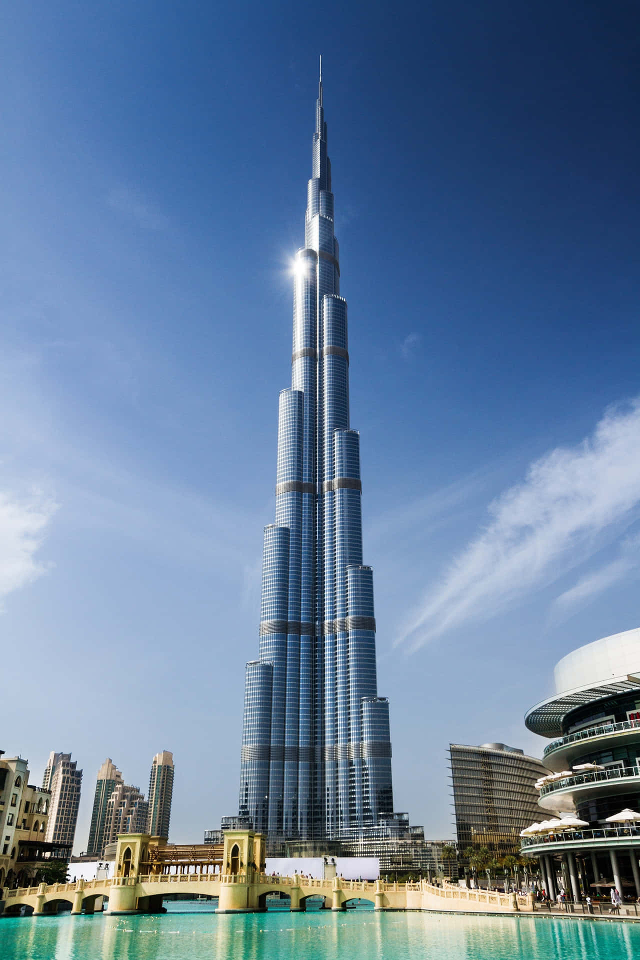 Majestic View Of The Burj Khalifa At Dusk