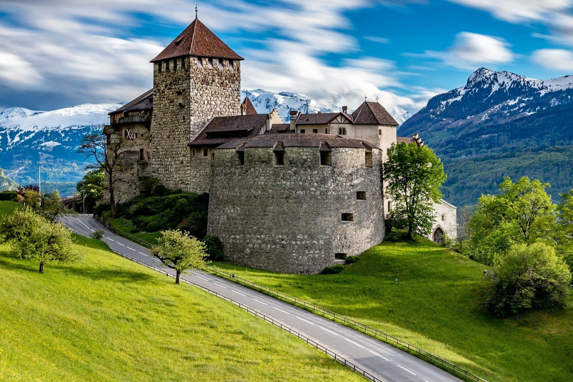Majestic View Of The Vaduz Castle In Liechtenstein Wallpaper