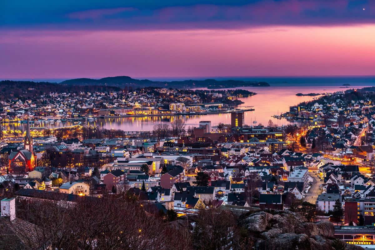 Majestic Vista Of Sandefjord, Norway Wallpaper