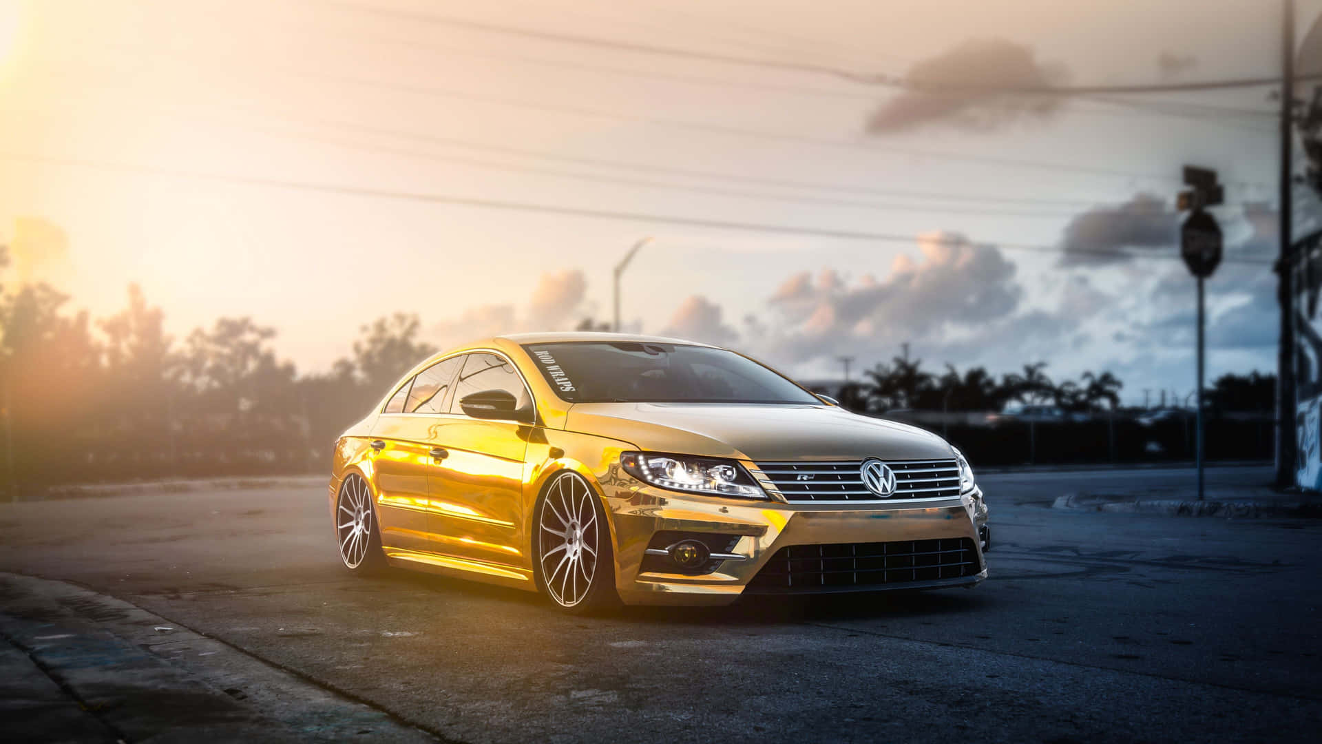 Volkswagen Passat Cc Yang Megah Dalam Gerakan Wallpaper