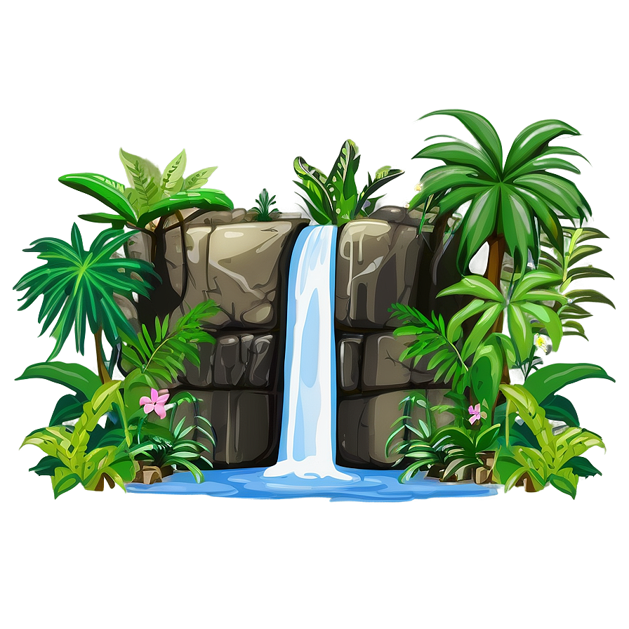 Download Majestic Waterfall In Jungle Photo Png 05212024 | Wallpapers.com