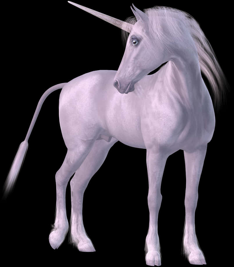 Majestic White Unicorn PNG