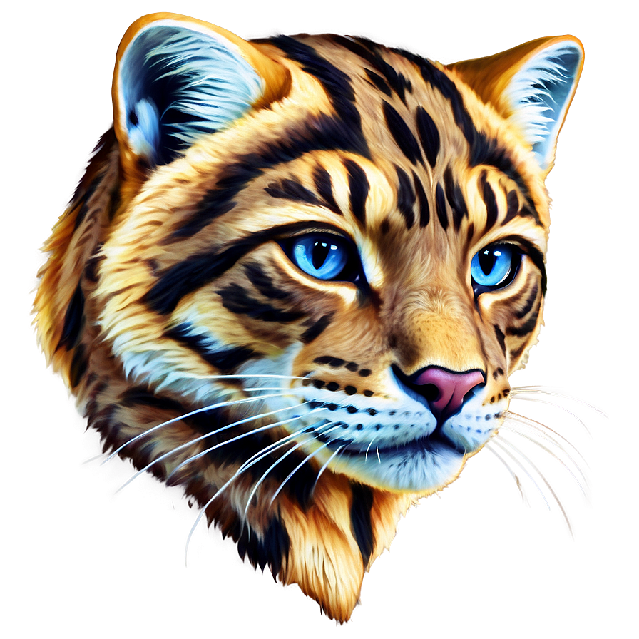 Majestic Wildcat Artwork Png 06132024 PNG