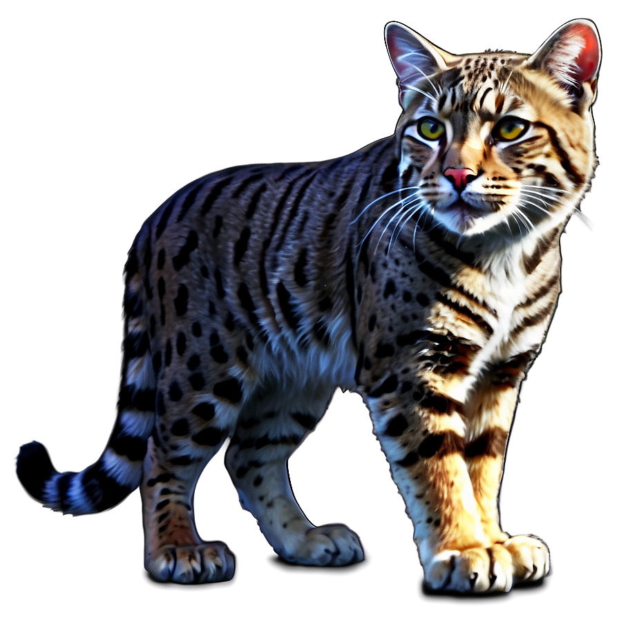 Majestic Wildcat Artwork Png Sie PNG