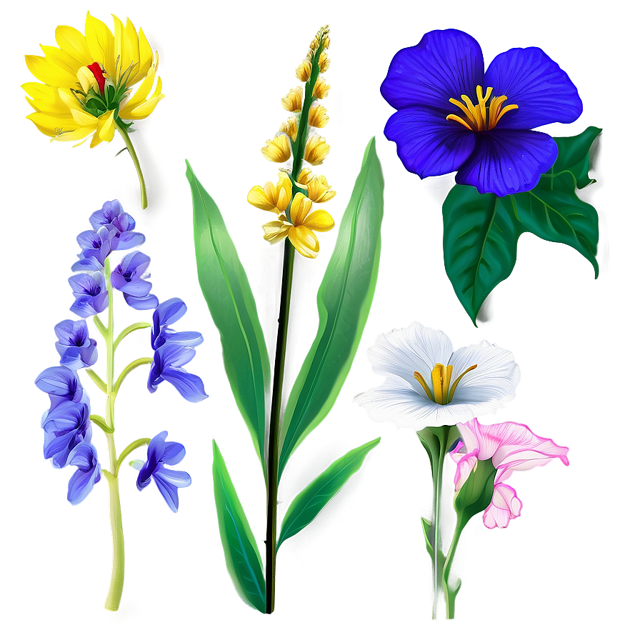 Majestic Wildflower Splendor Png Cuj PNG