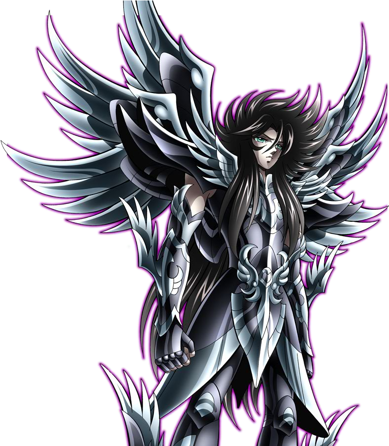 Majestic Winged Anime Character PNG