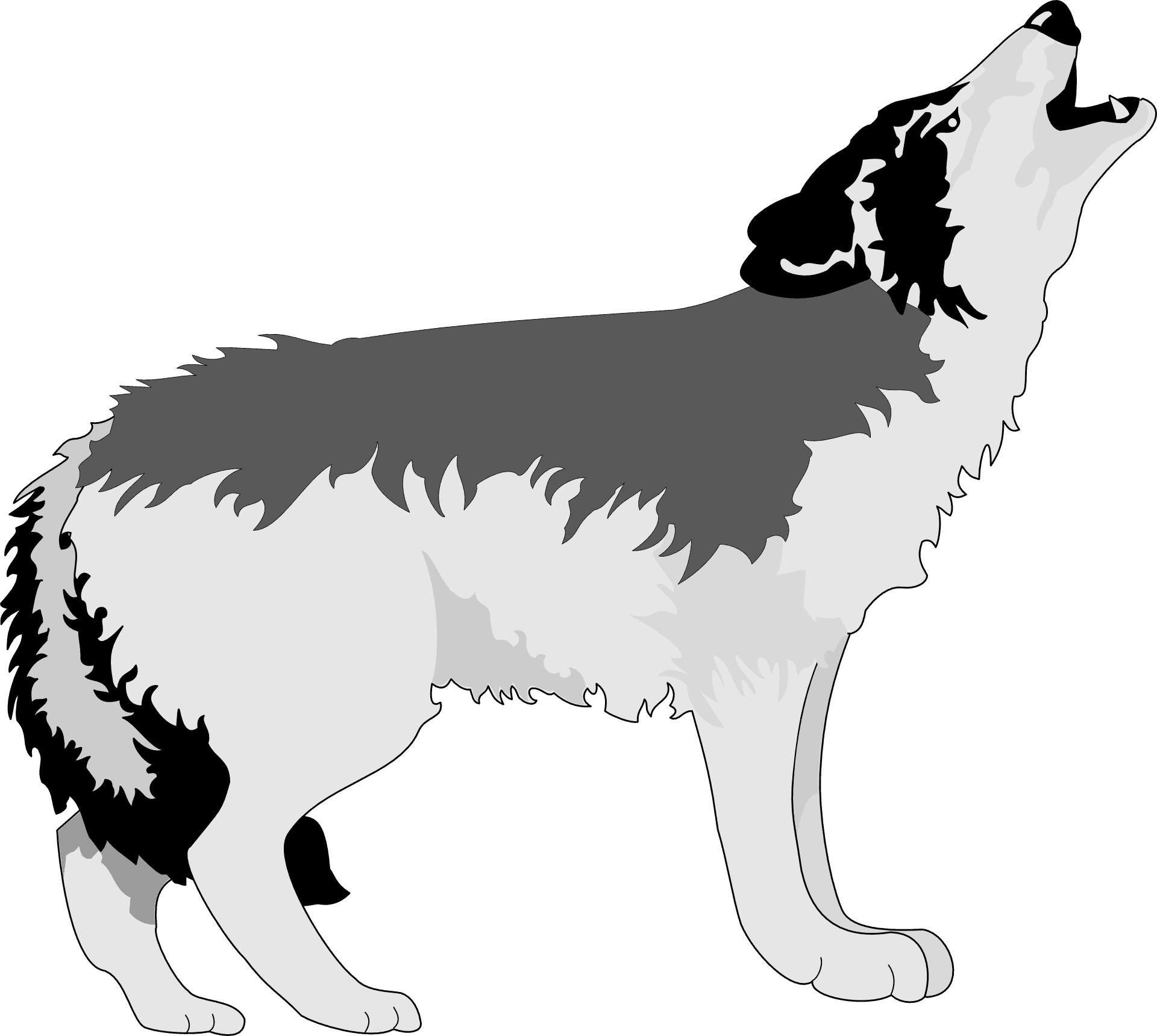 Majestic Wolf Profile Silhouette.png PNG