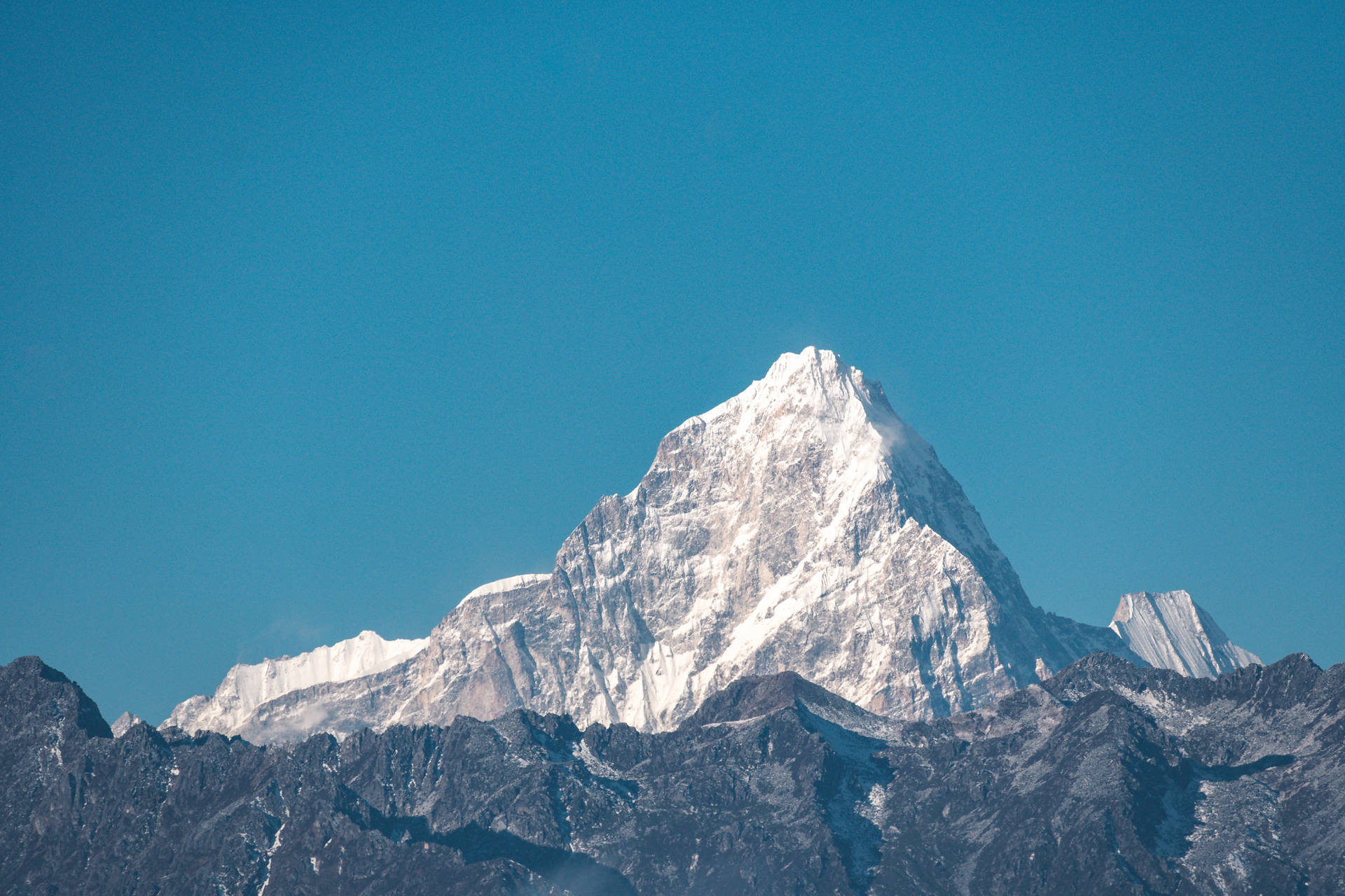 Majestic_ Mountain_ Peak_ Sunlit SVG