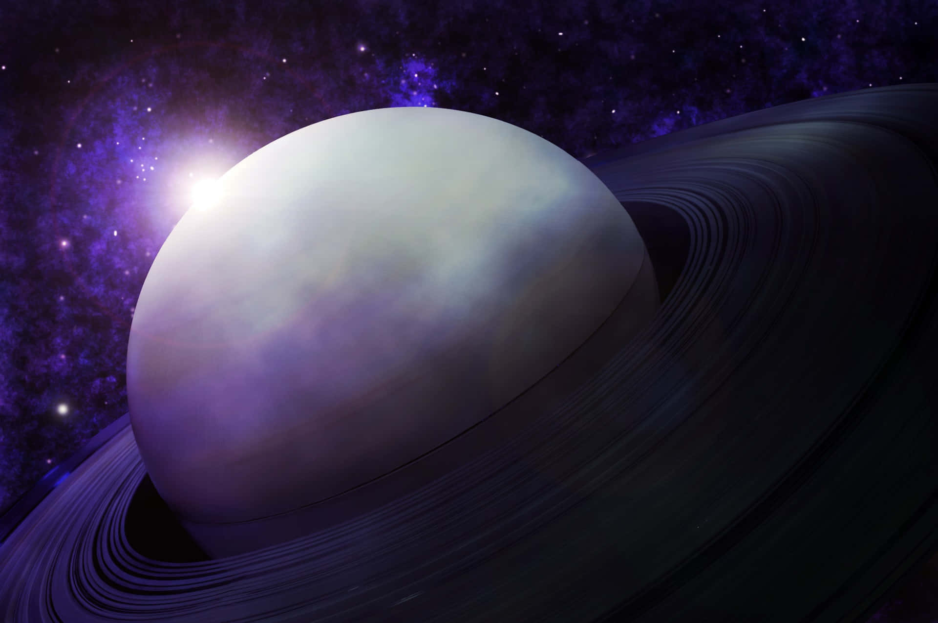 Descargar Majestuososaturno En El Espacio Profundo | Wallpapers.com