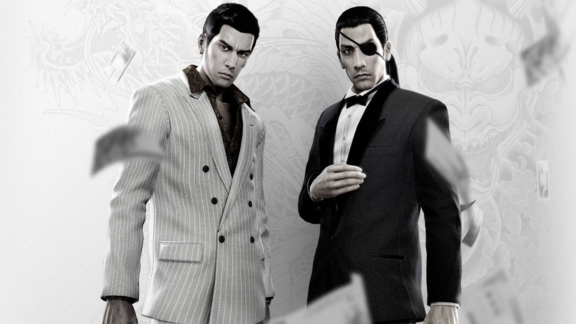 To mænd i jakkesæt står side om side. Wallpaper
