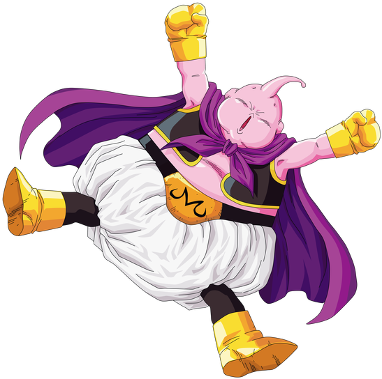 Majin Boo Flying Pose PNG