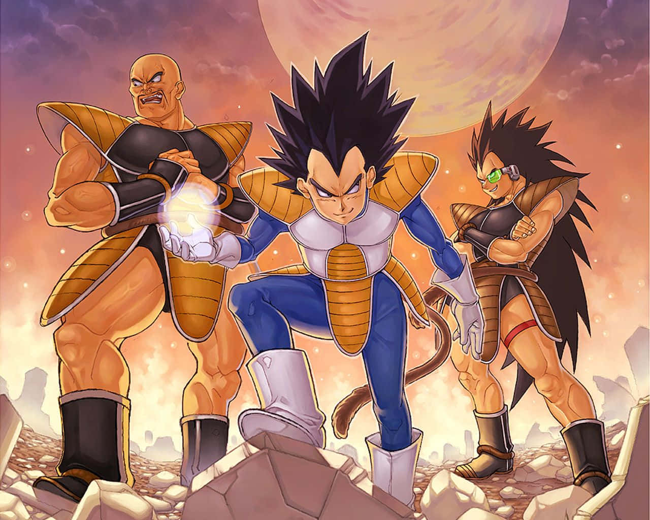 in HD - Tag på en magisk rejse sammen med Majin Vegeta og andre Dragon Ball-karakterer i høj opløsning. Wallpaper
