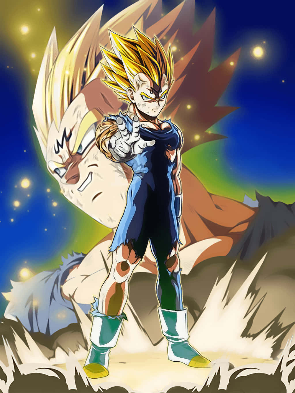 HD wallpaper: Majin Vegeta and Super Saiyan 3 Son Goku illustration, Dragon  Ball | Wallpaper Flare
