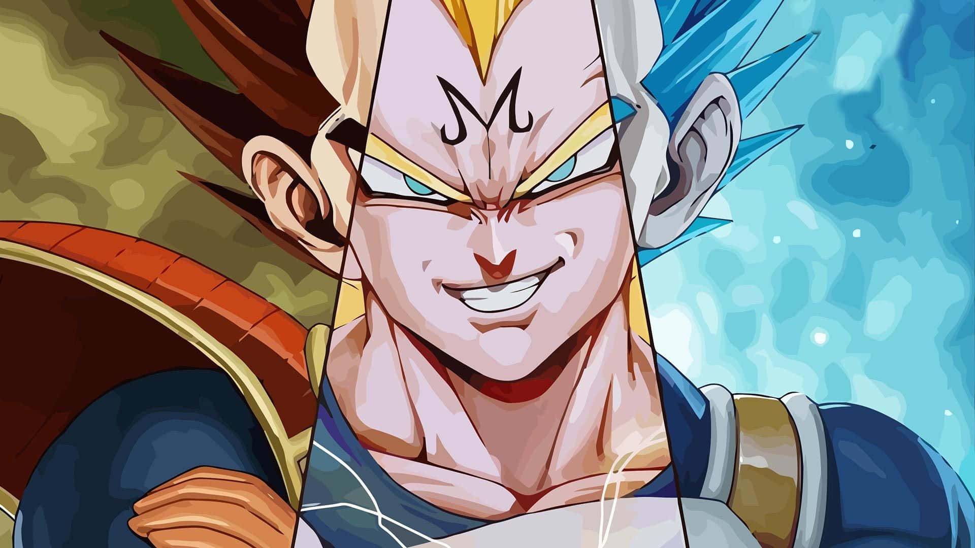 Goku Majin Vegeta Transform Into SSJ2 1080p HD