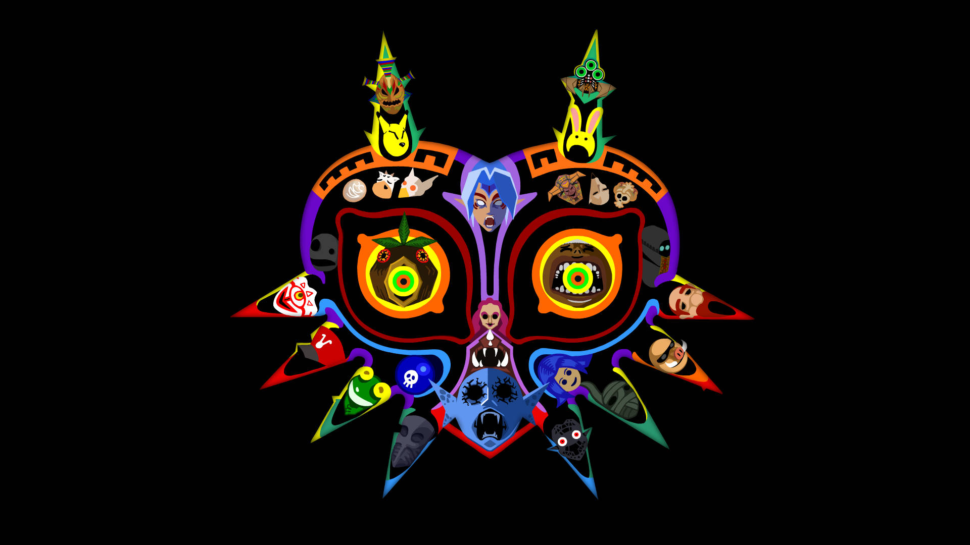 Majora's Mask Neon Art