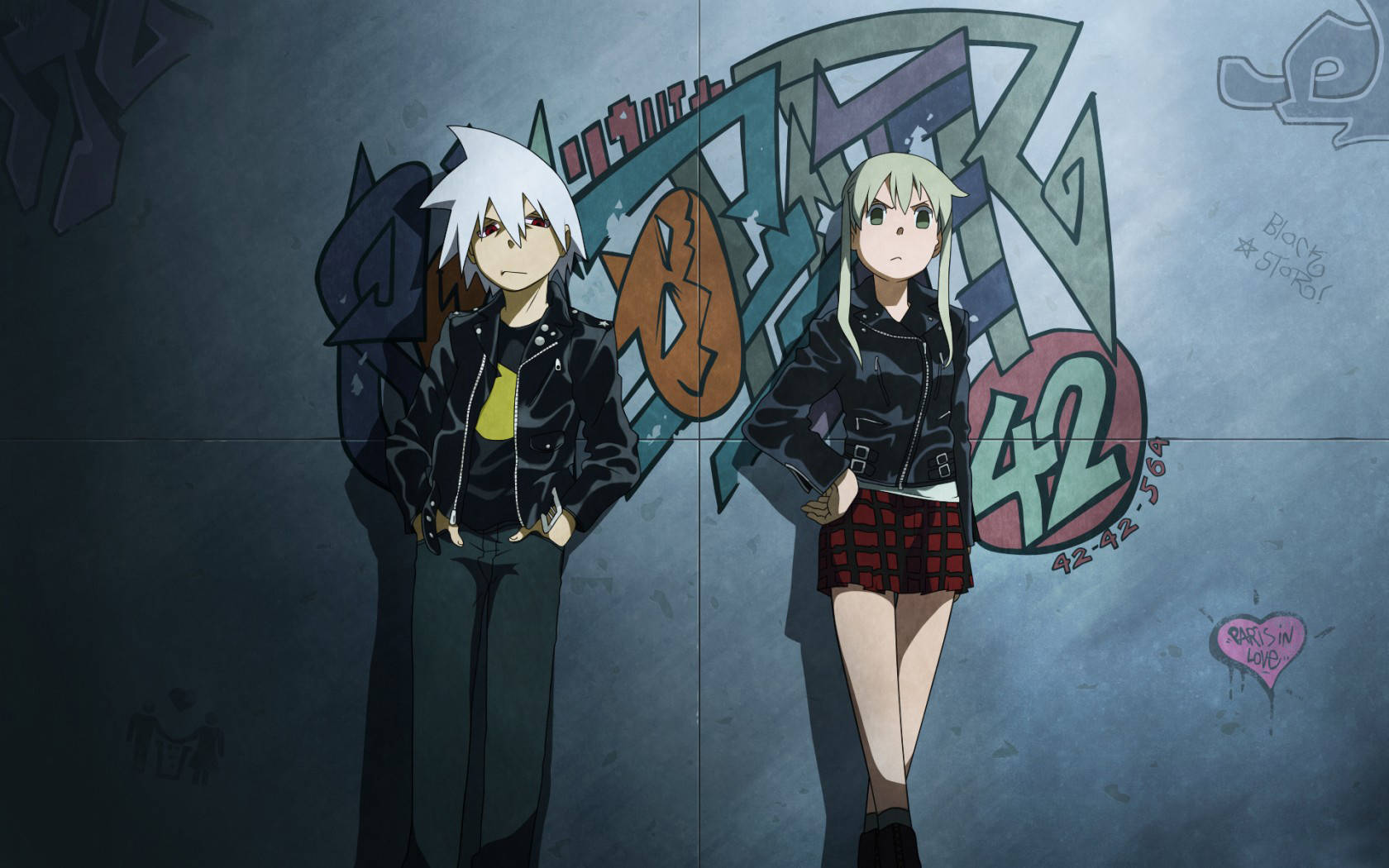 Maka And Evans Soul Eater Characters Wallpaper