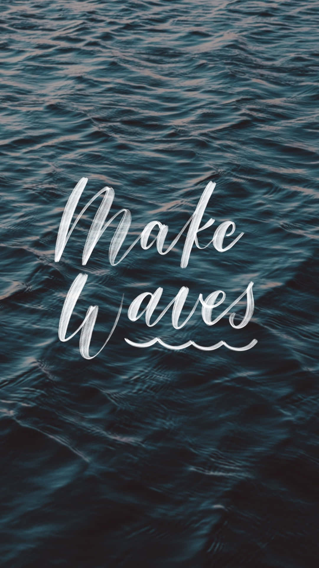 Make Waves Inspirational Ocean Backdrop Wallpaper