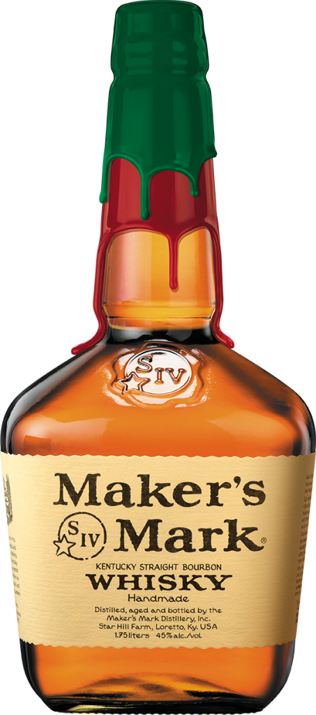 Makers Mark Bourbon Whiskey Bottle PNG