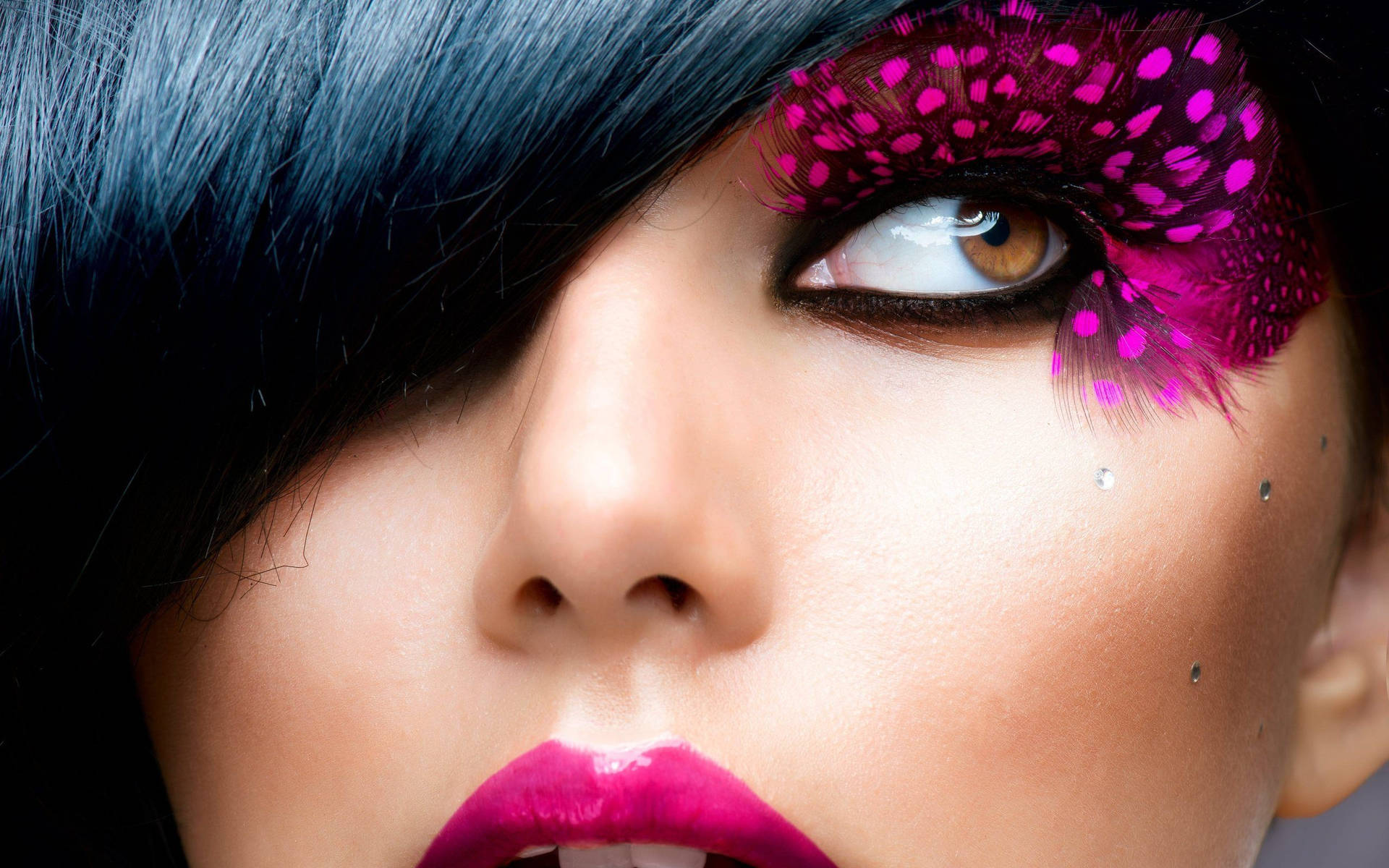 Enchanting Butterfly Inspired Makeup with Dramatic Lashes Wallpaper