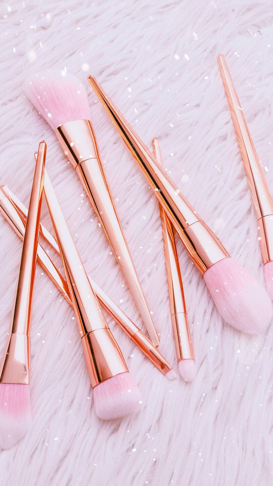 Makeup Pink Brushes Wallpaper