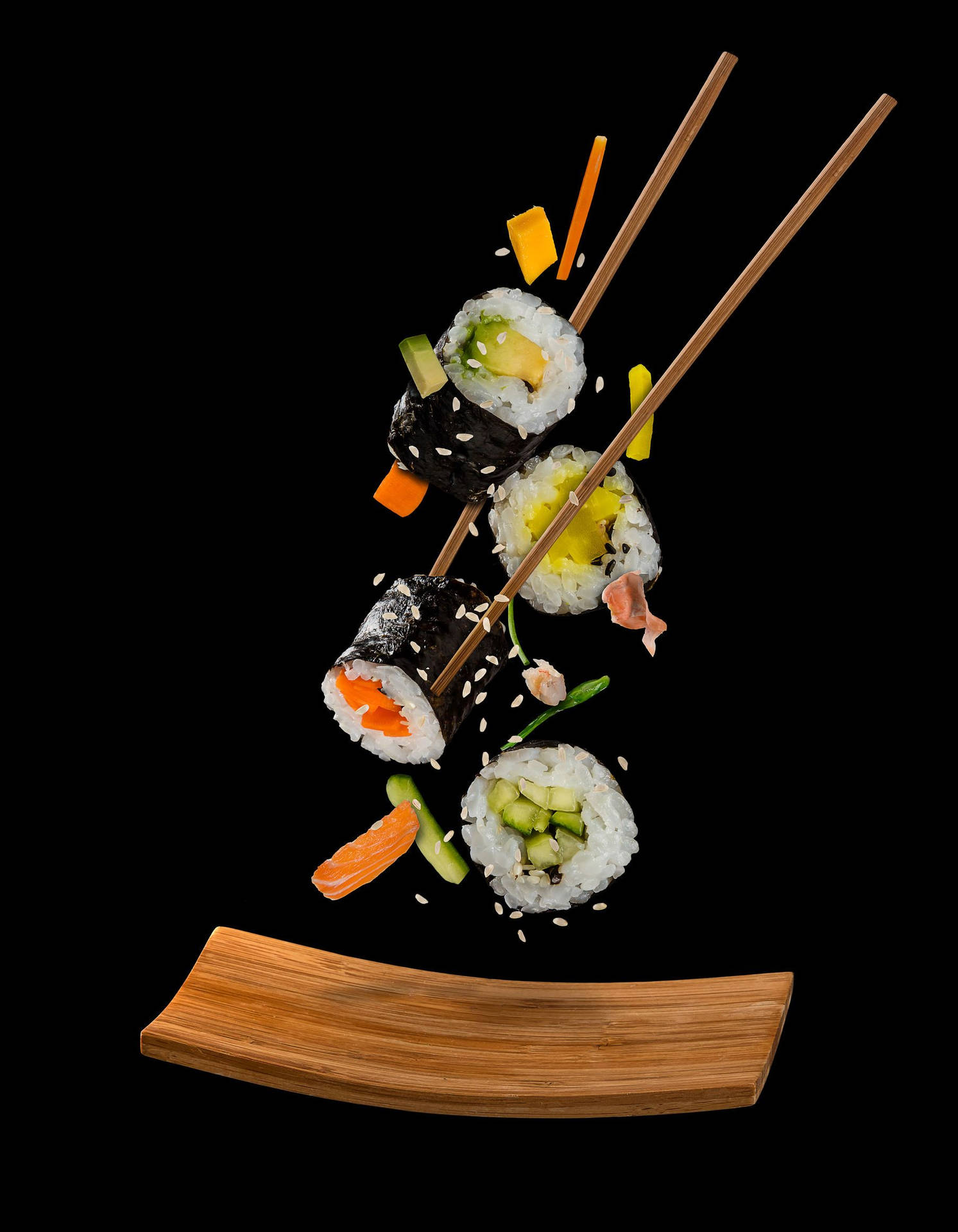 Maki Sushi Food Photography Wallpaper
