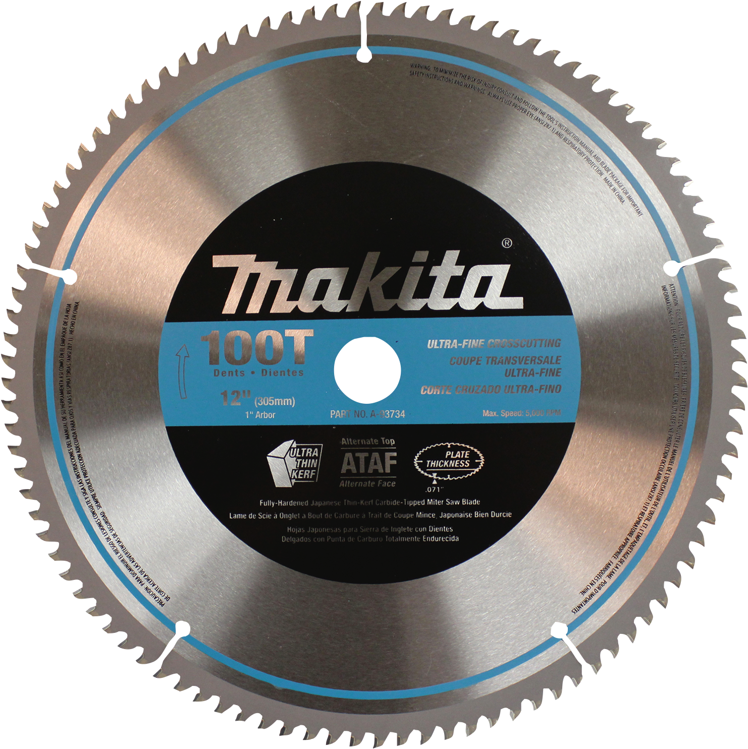 Makita Ultra Fine Crosscutting Saw Blade PNG