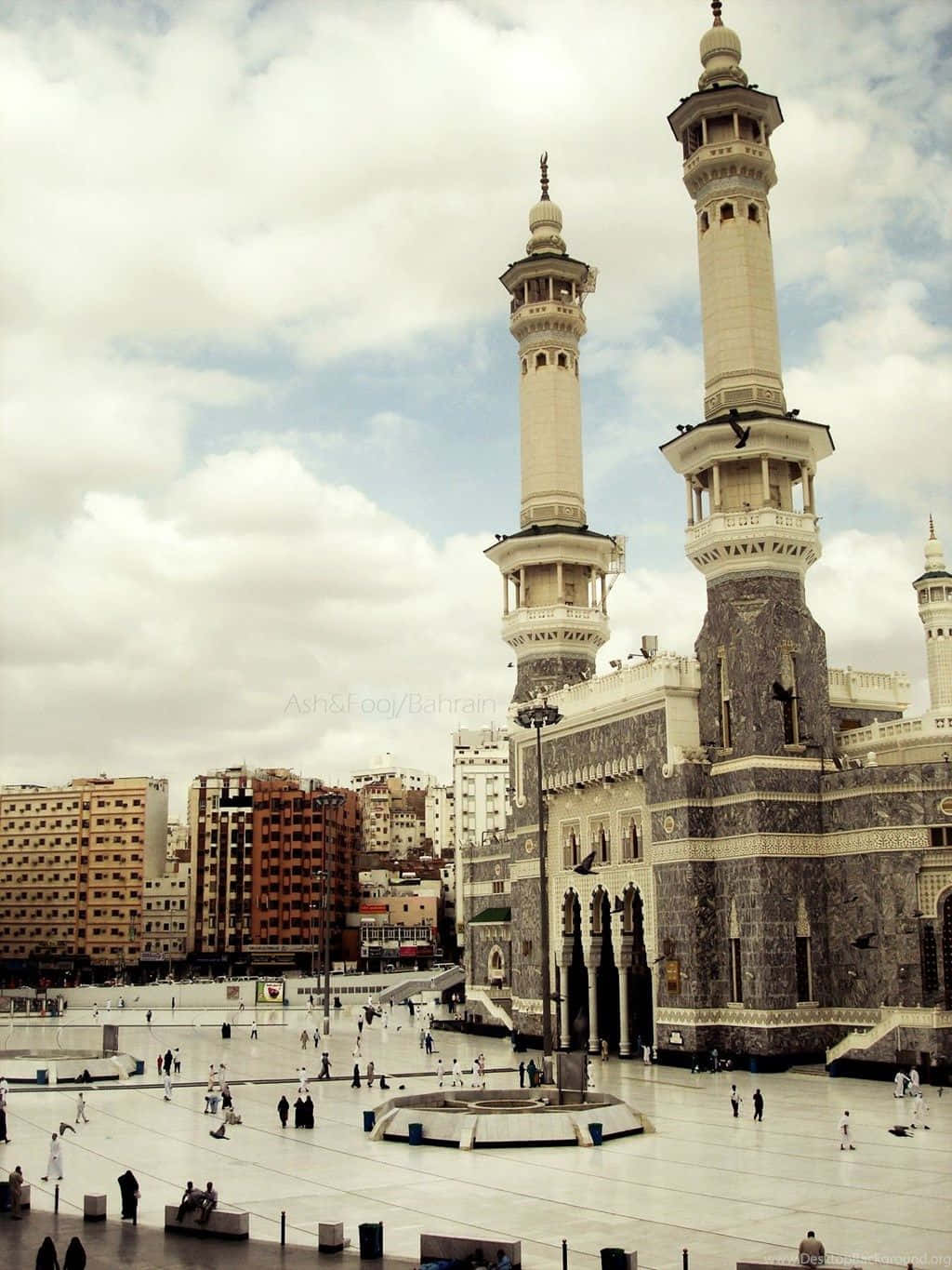 Vistade La Kaaba Y El Maqam Ibrahim En La Mezquita Al-haram, La Meca.