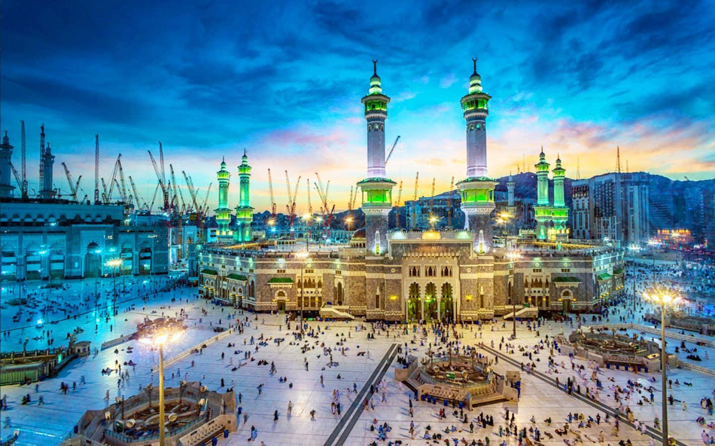 Sagradolocal Islâmico Makkah, Arábia Saudita, Em Todo O Seu Esplendor