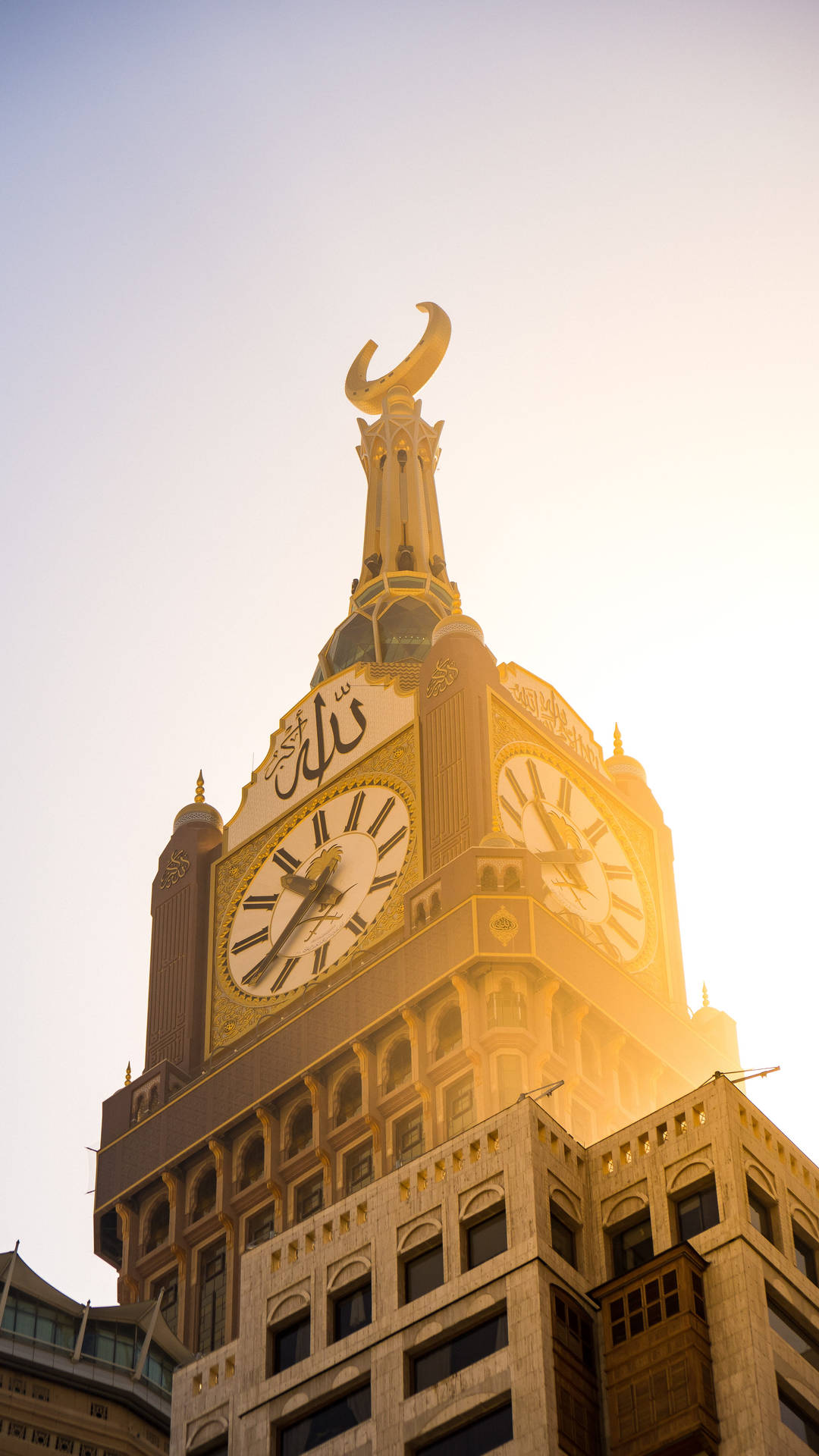 Ora Della Torre Dell'orologio Reale Della Mecca Sfondo