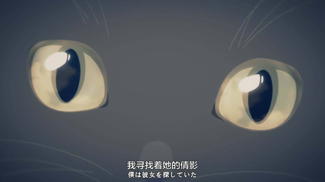 1. Makoto Shinkai Daru Hun og hendes kat Tapet Wallpaper