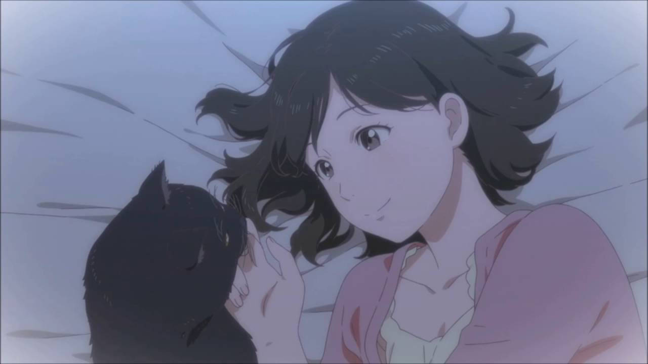 Makoto Shinkai Miyu And Chobi Cat Wallpaper