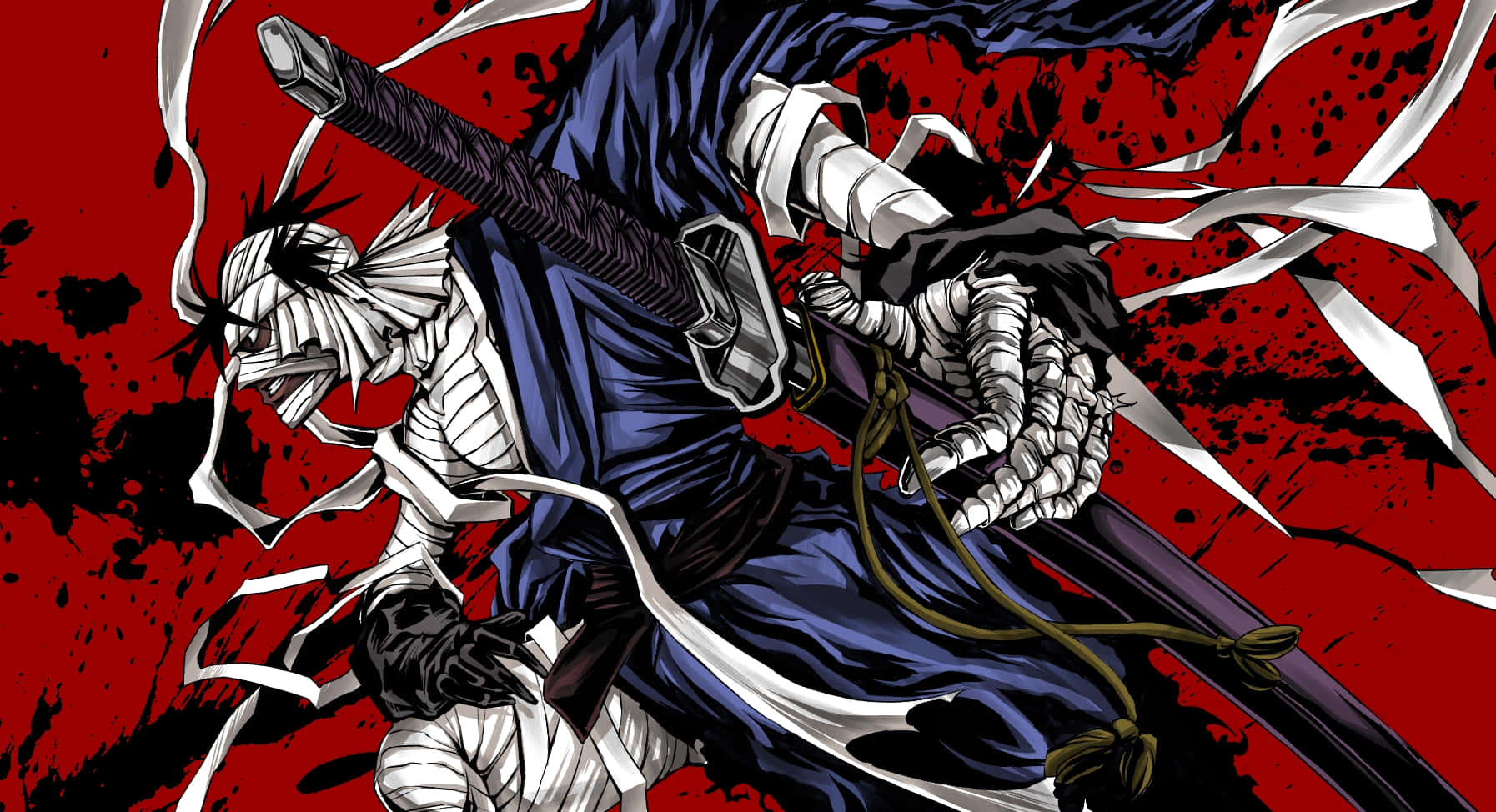 Makoto Shishio In Flames - Samurai X Animated Series Wallpaper