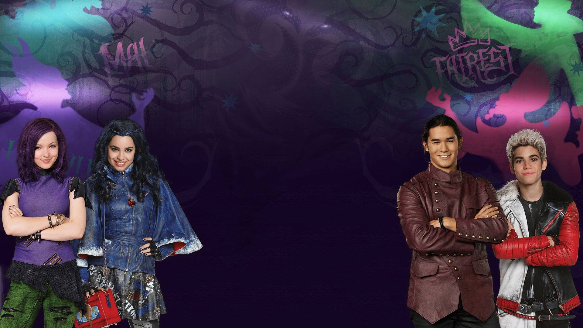 Mal, Evie, Jay, And Carlos Descendants 2 Background