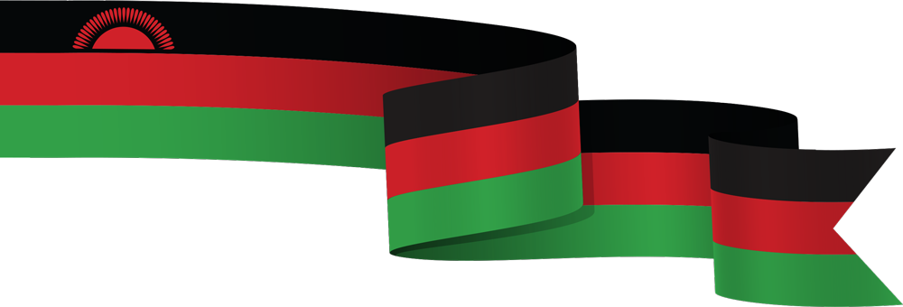 Malawi Flag Ribbon Graphic PNG
