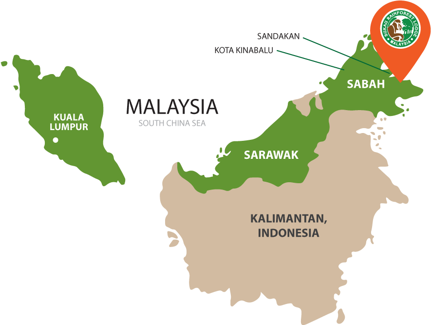 Malaysia Map Highlighting Sabah PNG