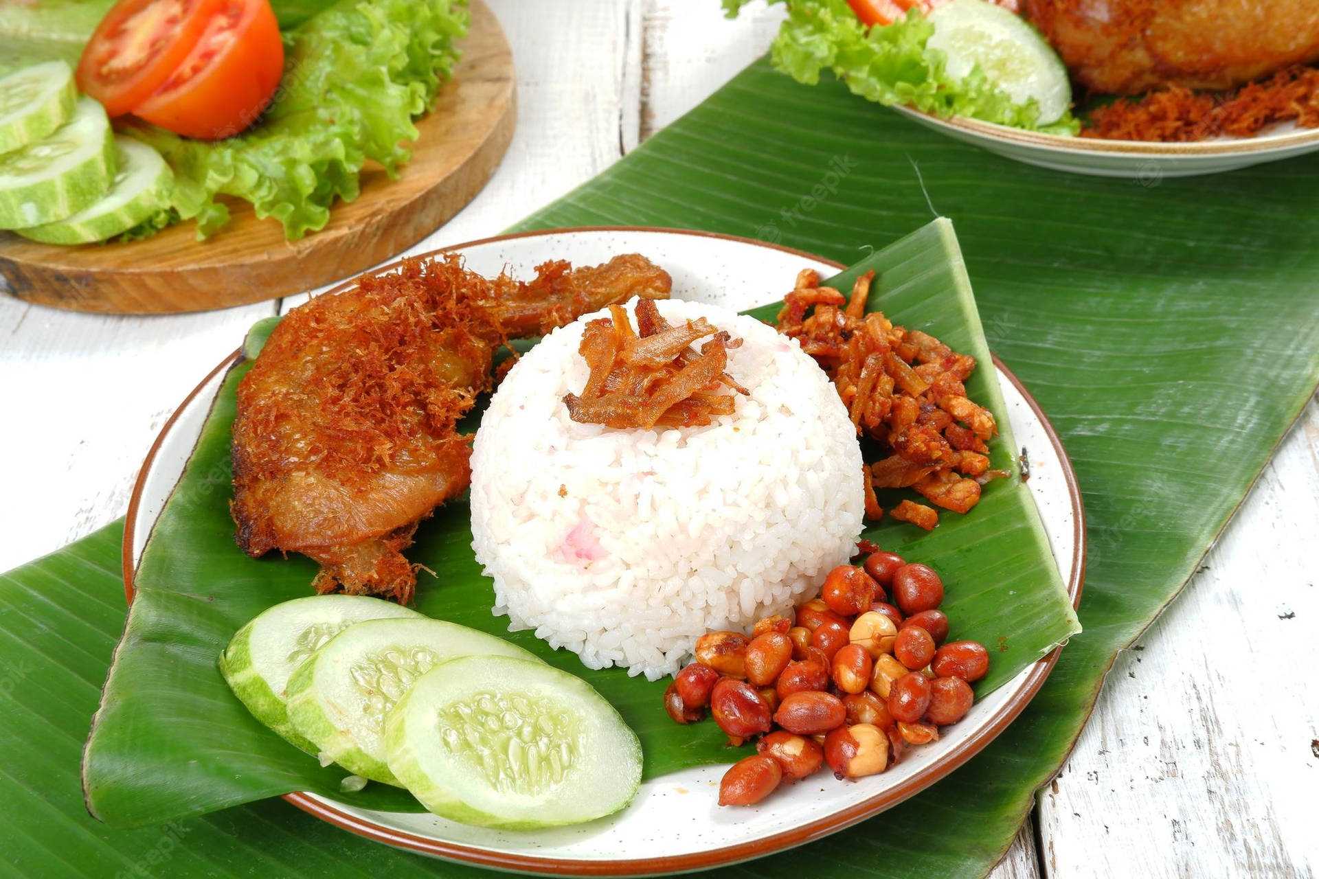Malaysiskmat Nasi Lemak Food Photography. Wallpaper