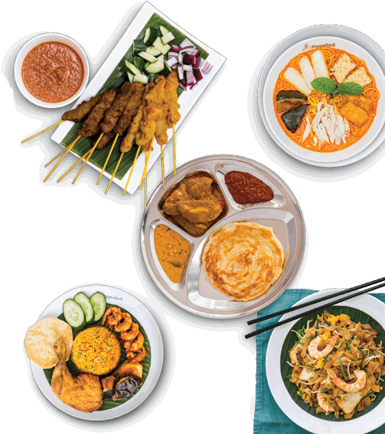 Malaysian Delicacies Collage PNG