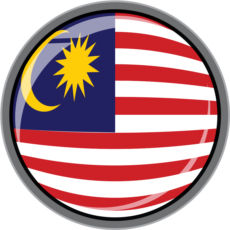 Malaysian Flag Button Graphic PNG