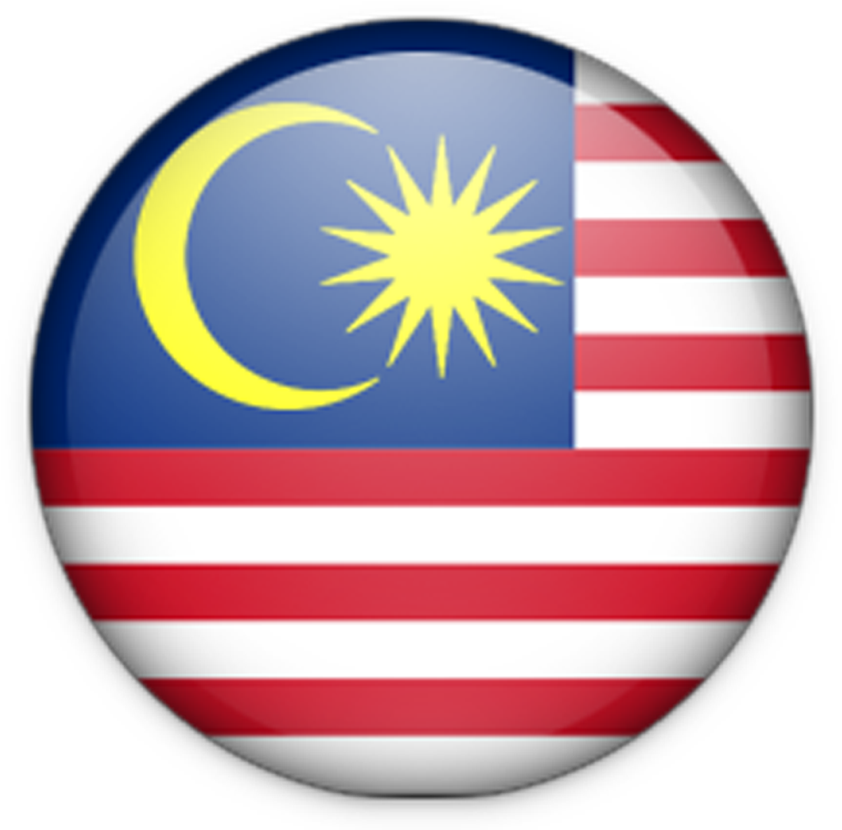 Malaysian Flag Button PNG
