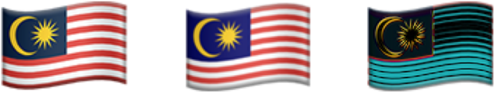 Malaysian Flag Trio Waving PNG