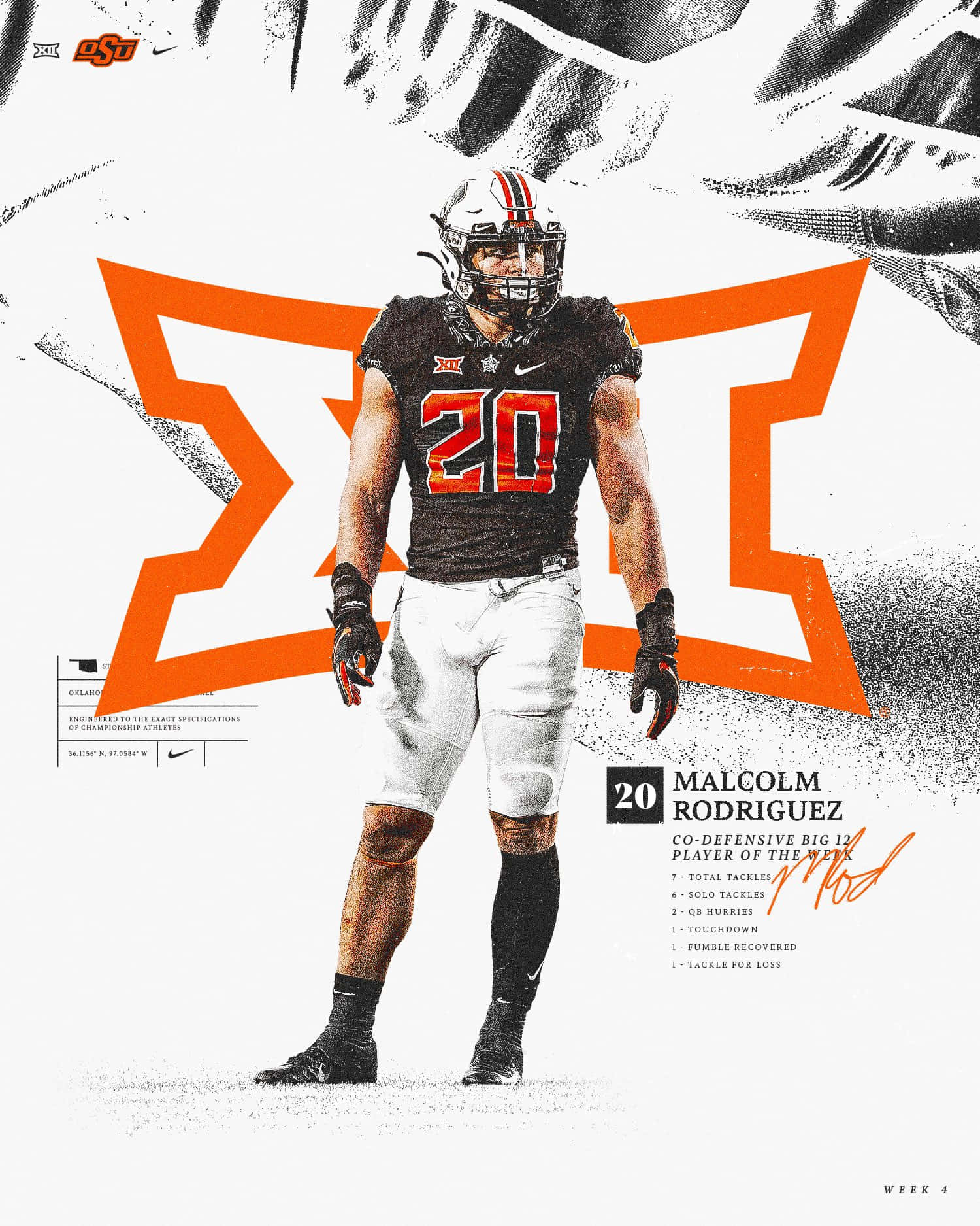 Malcolm Rodriguez Football Player Promotional Graphic Wallpaper