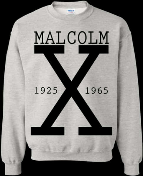 Malcolm X Sweatshirt Design PNG