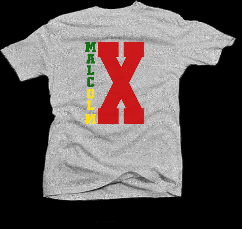 Malcolm X T Shirt Design PNG
