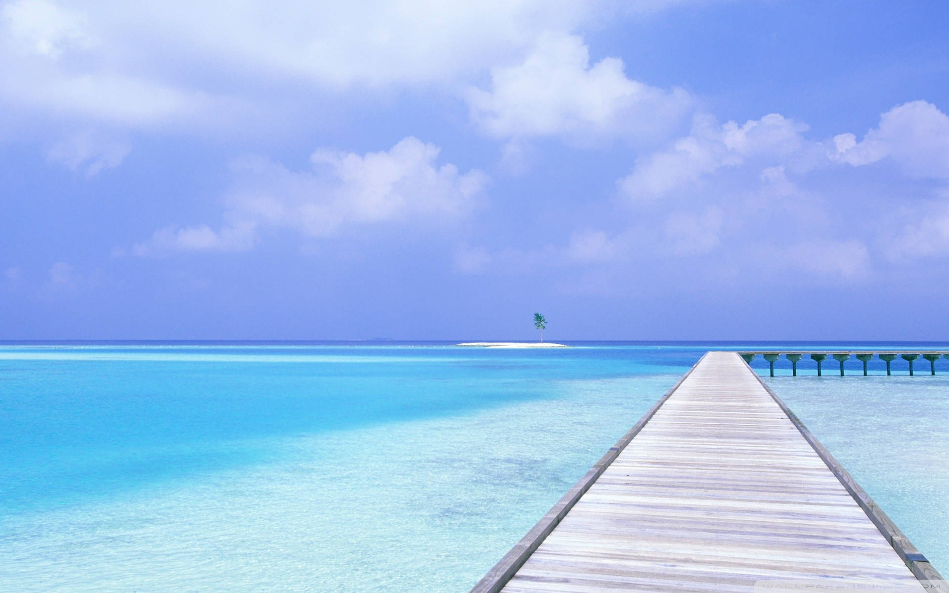 Maldiverne Beach Ocean Desktop Wallpaper