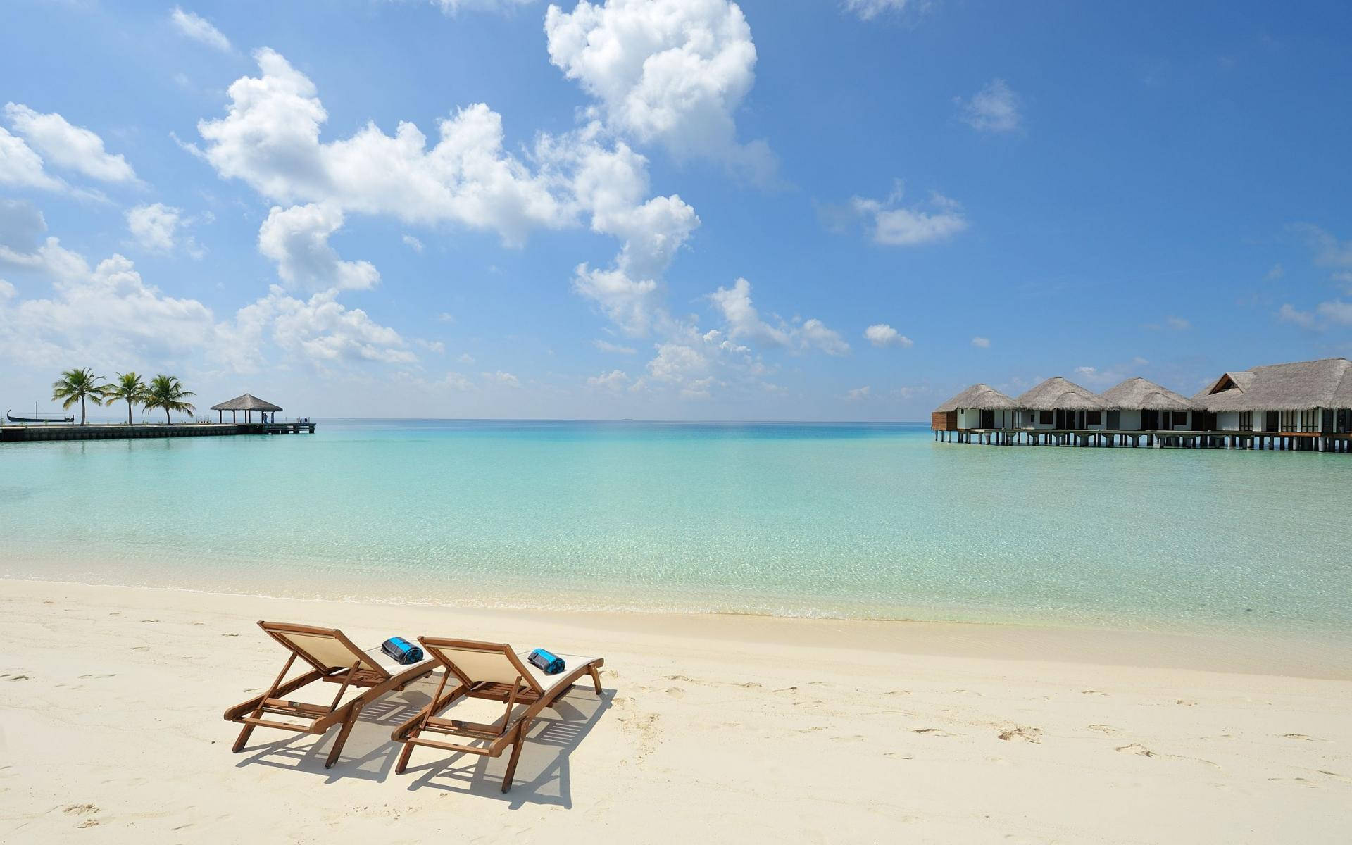 Praiadas Maldivas Verão Papel de Parede