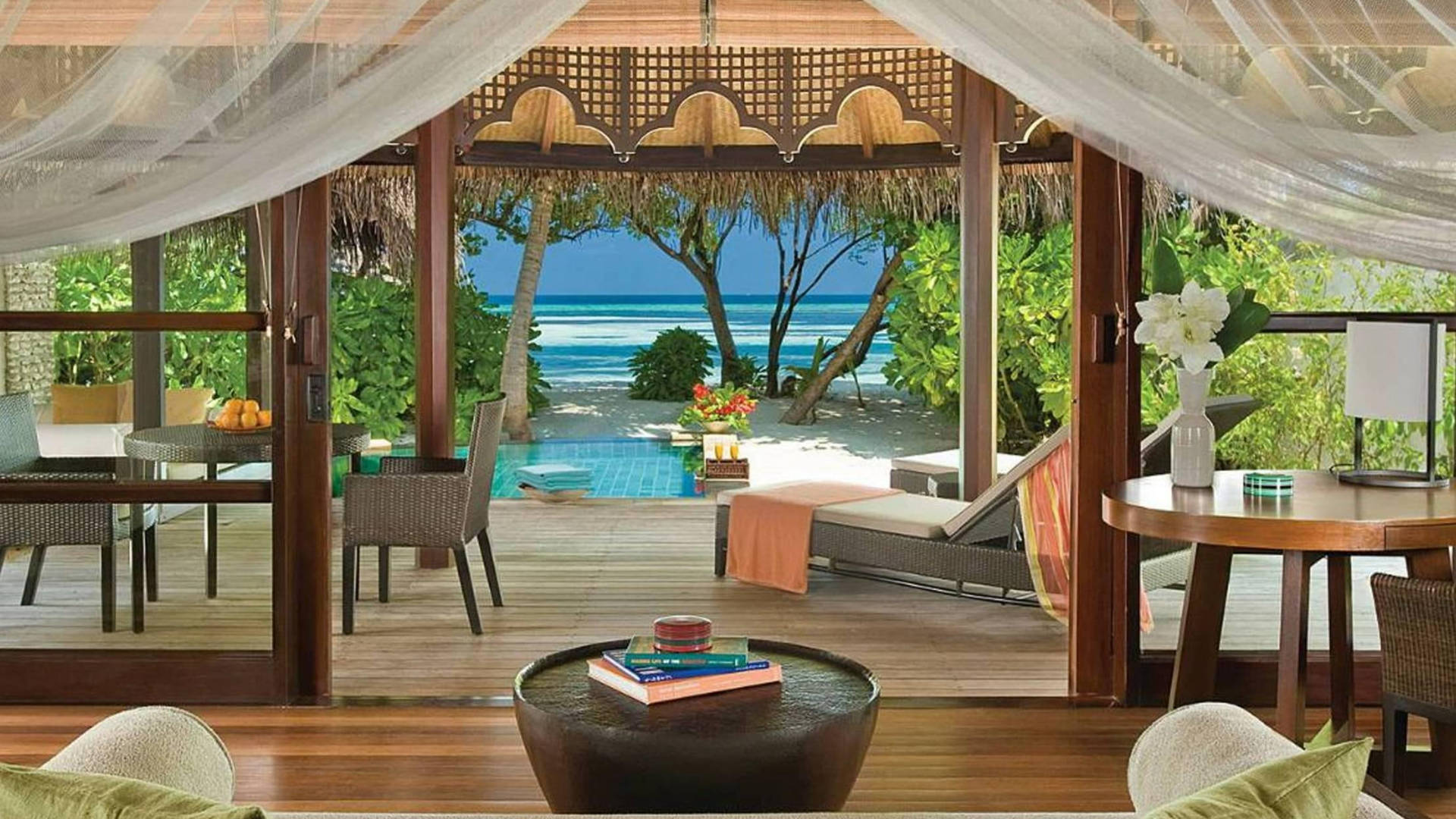 Maldivesfour Seasons Resort: Vier Jahreszeiten Resort Auf Den Malediven Wallpaper